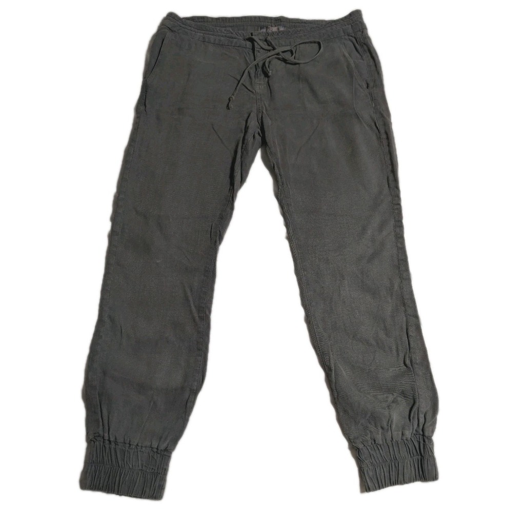 Paige Womens Lyocell Jogger Pants Gray‎ Size 26 Drawstring Elastic Ankle Casual